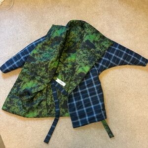 Reversible Coat - Green and Blue Plaid